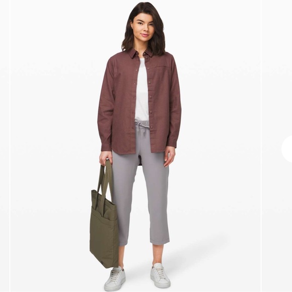 Lululemon Full Day Ahead Button Up Purple Shirt - Picture 3 of 12